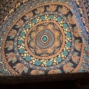 EO Home Navy Wall Tapestry Hanging Home Decor Table Cover Boho 84x100"
